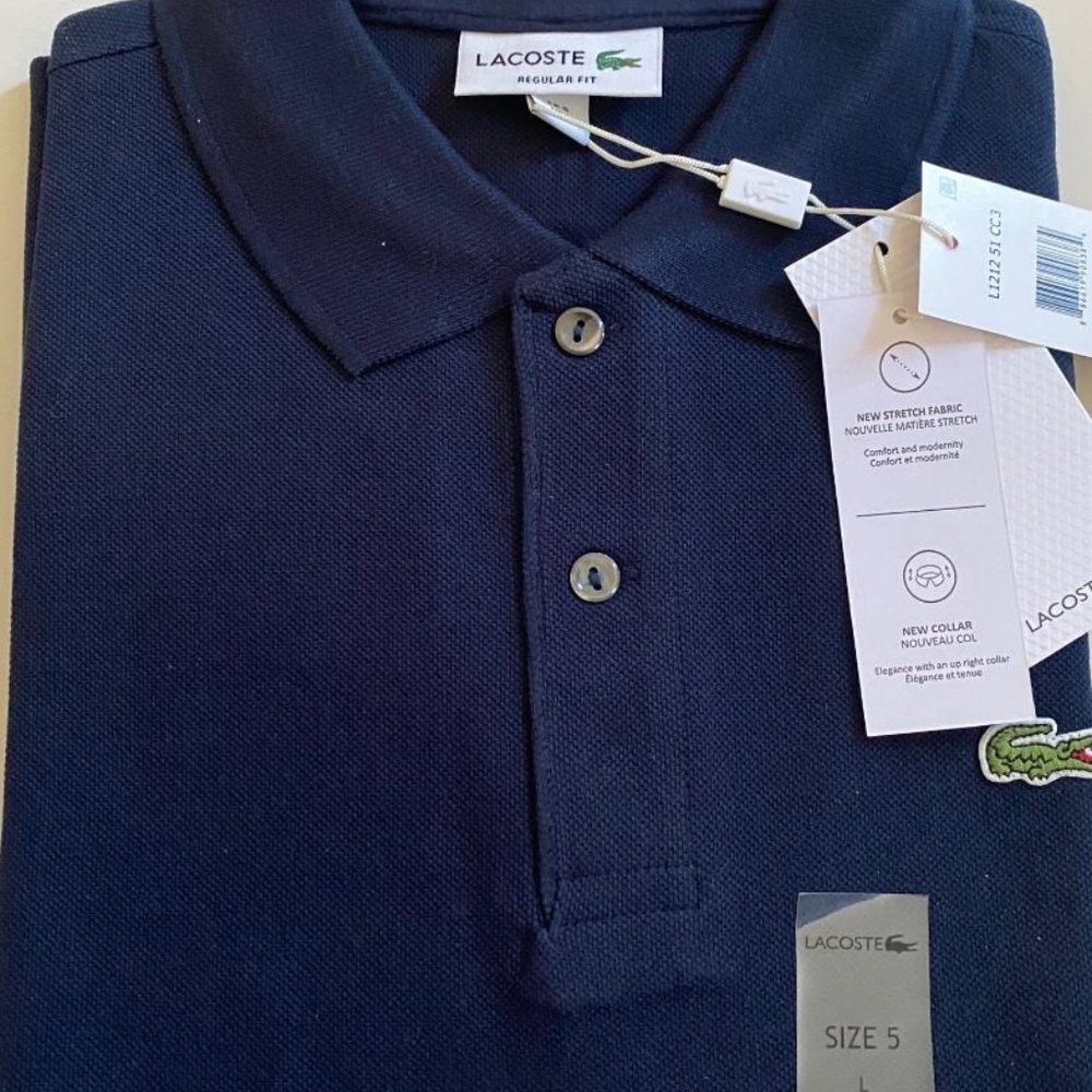 Lacoste Men's Cotton Regular Fit Polo Shirt , NEW